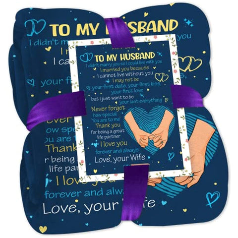 Gifts for Husband, to My Husband Blanket - Gifts for Him from Wife, Birthday Gifts for Husband, Throw Blankets Idea