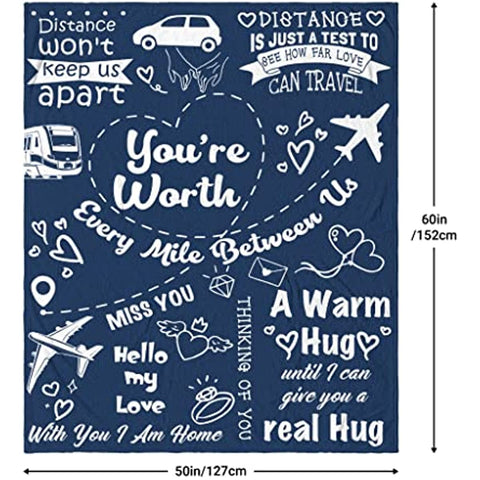 Relationship Gifts, Boyfriend Gifts from Girlfriend, Birthday Gifts for Boyfriend Blanket 60"×50", Romantic Gifts for Him Anniversary Valentines Fathers Day, to My Boyfriend Blankets