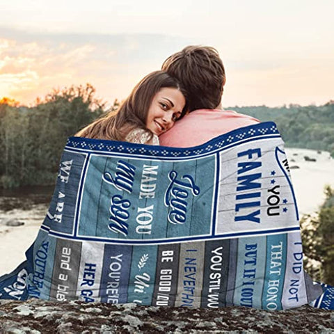 Son in Law Gifts from Mother in Law, Gifts for Son in Law Fathers Day Blanket, Gift Ideas for Son-in-Law, Best Son in Law Gifts Throw Blanket 60x50 Inch