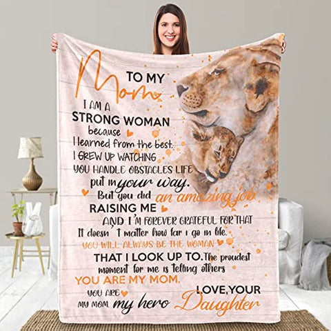 Mother Day Birthday Gifts for Mom-Mom Gifts Lion Throw Blanket Mom Gifts from Daughter,Mom Birthday Gifts(55 * 70inches)