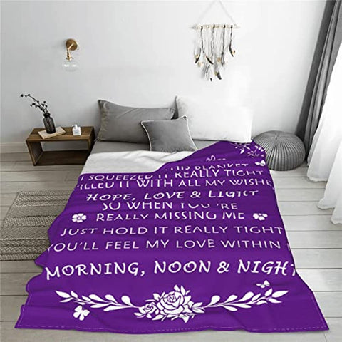 I Love You Grandma Gift Blanket Soft Throw Great Grandmother Gifts for Grandma Nana Gifts from Grandkids for Birthday Mothers Day Wrap Your Grandmother with Love and Inspirational Words