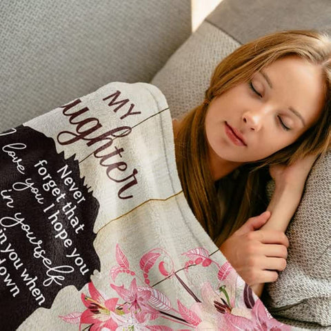 to My Daughter Blanket Mothers Birthday Gifts for Daughter from Dad Gifts for Daughter from Dad Best Daughter Gift Ideas for Daughter from Dad Throw Blanket 50×60inch