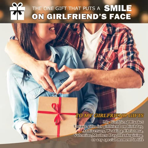 Gifts for Girlfriend to My Girlfriend Blanket Anniversary Romantic Gifts for her Best Birthday Gifts for Girlfriend from Boyfriend I Love You Gifts for Women Healing Thoughts Fleece Blanket 50"x60"