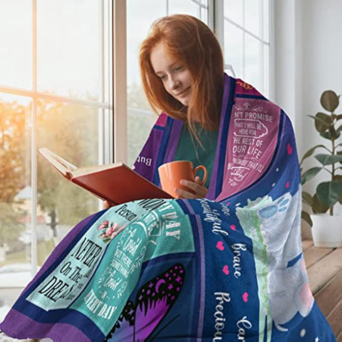 Granddaughter Gifts from Grandma, Granddaughter Blanket 60"x50", Granddaughter Birthday Gifts, Gift for Granddaughter from Grandpa, to Granddaughter Throw Blanket for Graduation Mothers Day Christmas