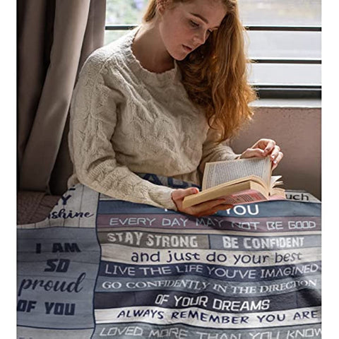 Daughter Gifts Blanket - Daughter Gift from Mom Dad - Gifts for Daughters from Mothers 60"x 50" Blankets - Birthday Gifts for Daughter - Gifts for Grown Daughter - Daughter Graduation Gift Ideas