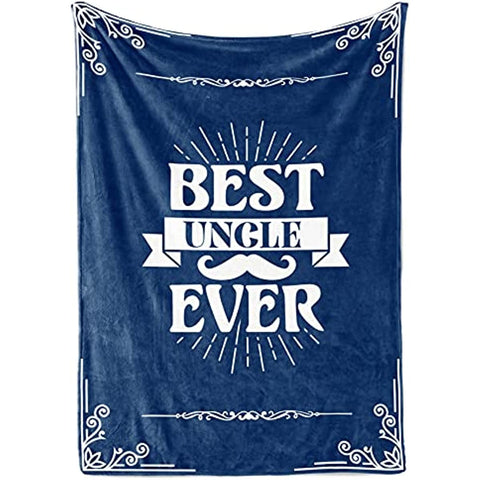 Gifts for Uncle, Throw Blanket for Uncle, Presents from Niece and Nephew for Christmas, Birthday, Father's Day - 50" x 65" Best Uncle Ever