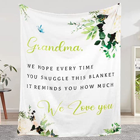 Mothers Day Blanket Gifts for Grandma Gifts for Grandma Grandma, Birthday Gifts Grandma Gifts Great Grandma Gifts Soft Throw Blanket 50" x 60"