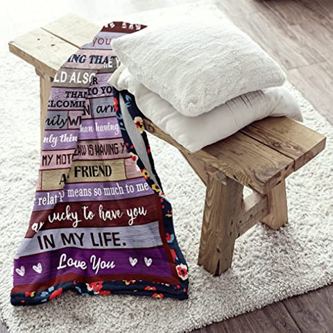 Mother in Law Gifts from Daughter in Law Throw Blanket 60"x50" - Mother’s Day Birthday Gifts for Mother in Law - Mother in Law Gifts from Daughter in Law Blankets for Bed Sofa