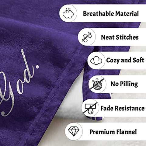 Inspirational Blanket, Get Well Gifts for Women&Men, Cancer Sympathy Healing Blankets,Christian Religious Gift for Women Spiritual Gift Birthday Gifts for Women 50x60inch