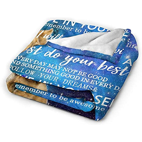 Birthday Gift to My Son Blanket from Mom Soft Cozy Flannel Throw Blankets for Christmas Thanksgiving Halloween 50"X40"