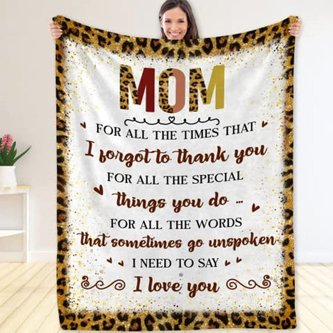 Gifts for Mom from Daughter Son, Blanket for Mom Mother, Birthday Christmas Newyear Gifts Idea, Throw Blankets for Women Blanket
