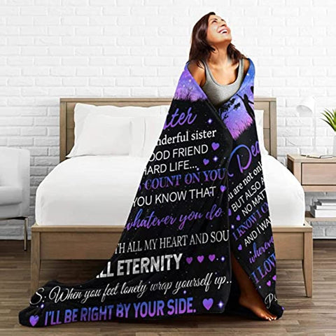 Sisters Gifts from Sister Mothers Day Birthday Gifts for Sister Throw Blanket Sister in Law Gifts Ideas Warm Lightweight Blanket for Bedding Sofa