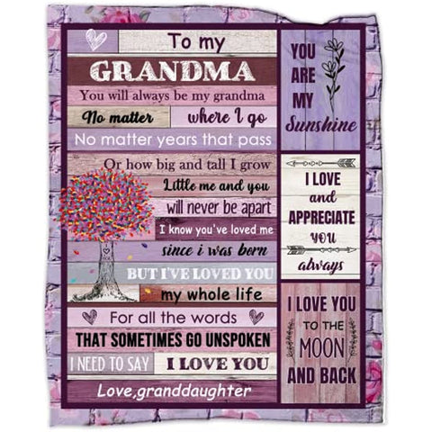 Gifts for Grandma, Grandma Blanket 50''x60'', Grandma Birthday Gifts, Christmas Grandma Gift Ideas for Grandma Soft Cozy Flannel Throw Blanket Grandma Gifts from Grandchildren