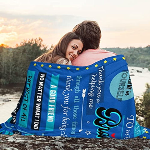 Gifts for Brother Fathers Day Blanket - Brother Gifts from Sister - Brother Gifts - Gifts for Brother Adult - Brother Birthday Gift - Big Brother Gift Throw Blankets 60x50 Inch