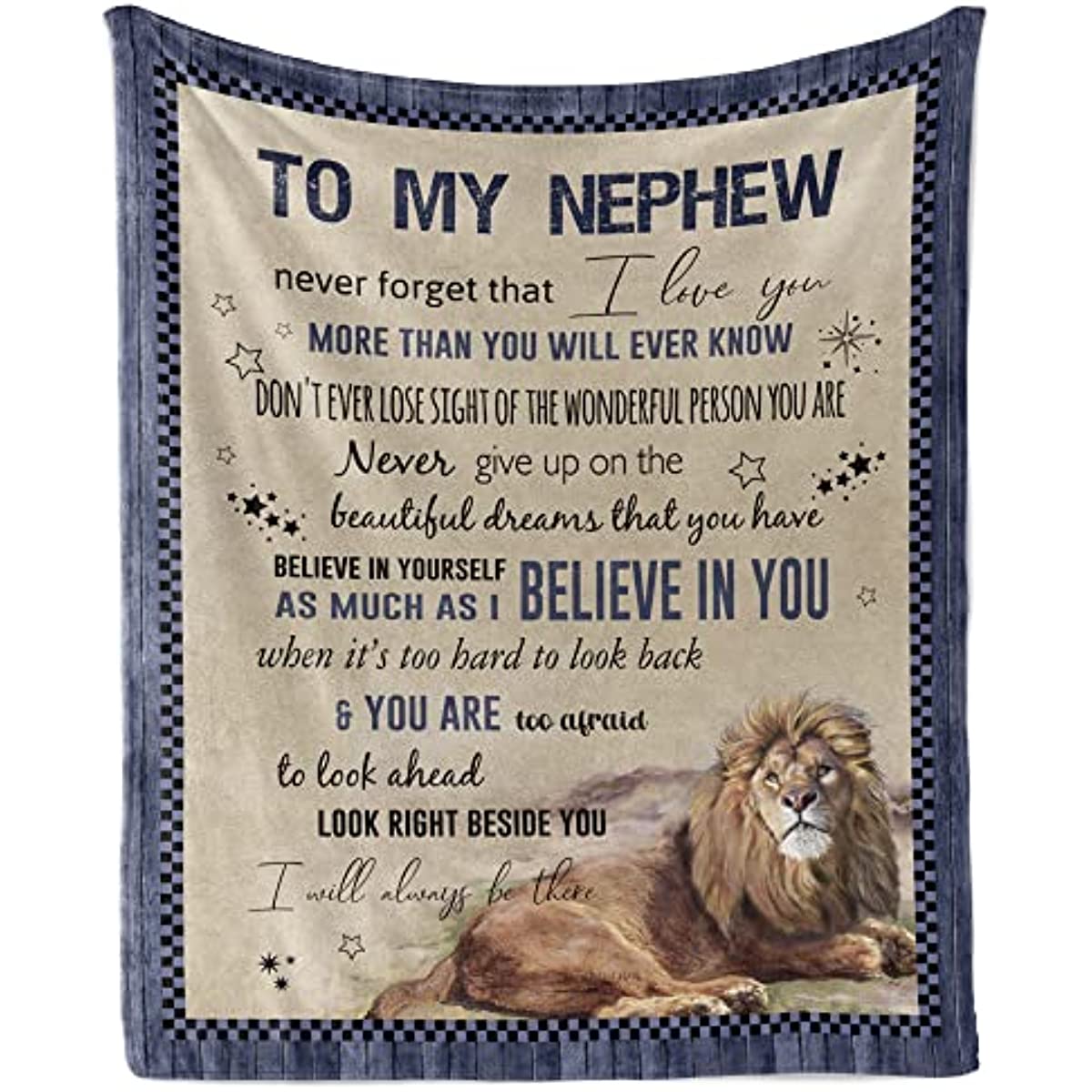Nephew Gifts from Auntie 60"×50" Blanket, Nephew Gifts for Graduation, Birthday Gifts for Nephew from Aunt, Unique Gift for Nephew from Uncle, Best Gifts Idea for Nephew
