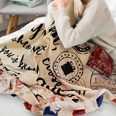 Mom Blanket Personalized Fleece Throw Envelope Blanket Birthday Gifts for Women from Daughter 50x60 inch