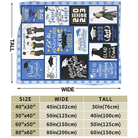 Graduation Gifts 2023, Graduation Blanket, Graduation Class of 2023 Graduation Decorations Throw Blanket for Daughter Niece Granddaughter Sister 60" x 50"inch