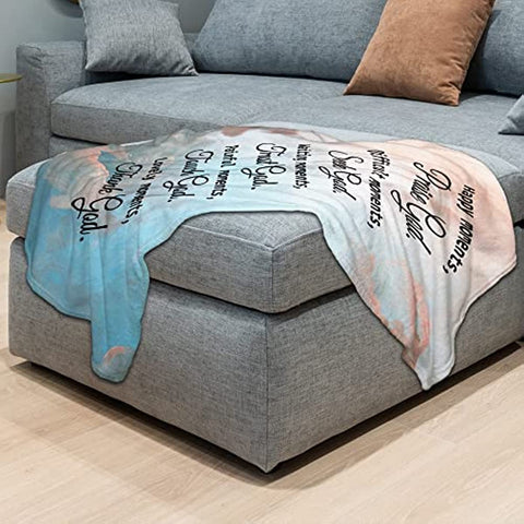 Christian Gifts for Women Healing Soft Blanket with Inspirational Religious Lightweight Cozy Plush Throw Blanket for Couch Get Well Soon Gifts for Women Men 40 x 50 inch