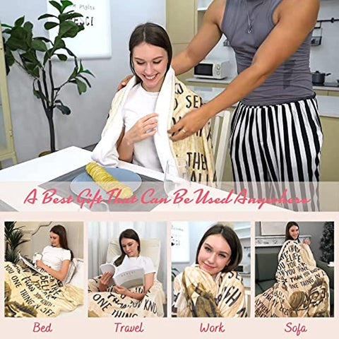 Mothers Day Birthday Gifts for Wife, Wife Birthday Gift Ideas, Wedding Anniversary Mother Day Romantic Gifts for Her, Gifts for Wife from Husband, Wife Blanket 55"x70"