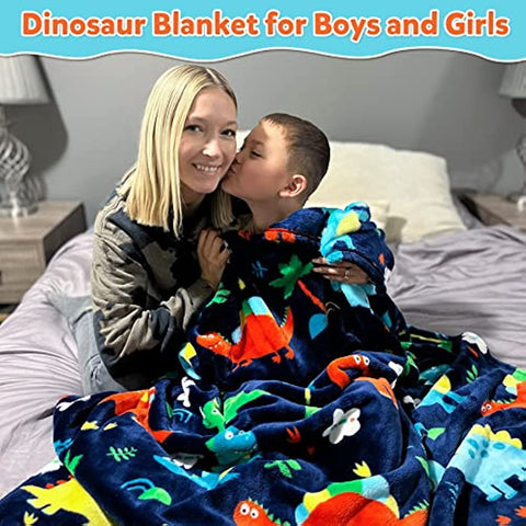 Dinosaur Blanket for Boys, Dinosaur Toddler Blanket for Boys and Girls, Cute Dinosaur Blankets for Kids, Toddler Boys Blanket Soft Dinosaur Fleece Kids Throw Blanket for Toddler (50x60 inch)