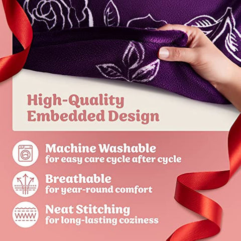 Granddaughter Gifts from Grandma, to My Granddaughter Blanket, Grand Daughter Gifts from Grandma, Graduation Gifts for Granddaughter, Gifts for Granddaughter, Throw Blanket 65" x 50" (Purple)