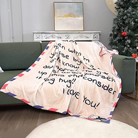 Gifts for Mom, Mothers Day Birthday Gifts for Mom, Blanket to My Mom Gift from Daughter Son, Mother's Day, Mom Blanket 56 x71