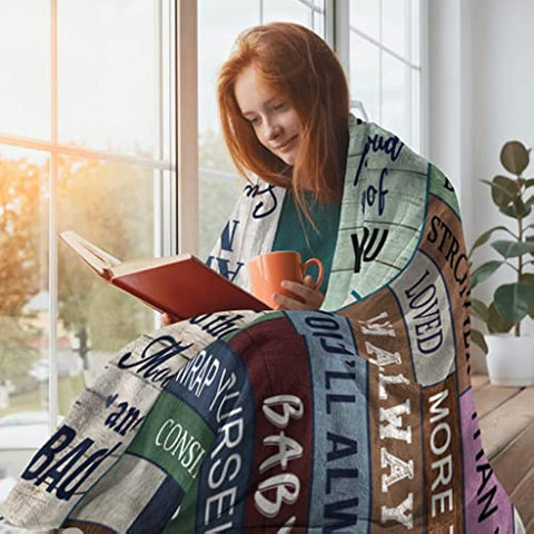 Daughter Gifts for Daughter from Dad, Daughter Blanket from Dad, Graduation Birthday Gifts for Daughter, Father Daughter Gifts, to My Daughter Blanket Throw 60"x50"
