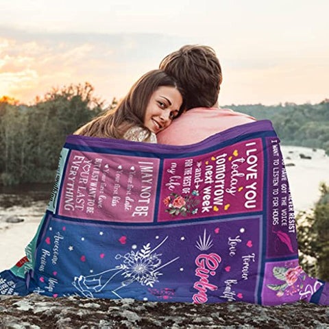 Gifts for Girlfriend from Boyfriend, Girlfriend Gifts Blanket 60"x50" Girlfriend Birthday Gifts, Best Girlfriend Gifts Ideas for Valentine's Day Mothers Day Christmas, to My Girlfriend Throw Blankets