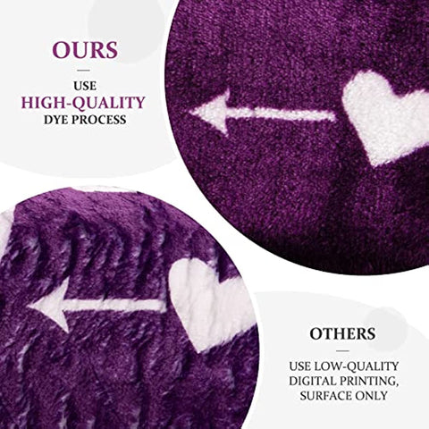 Daughter Blanket from Mom, Daughter Gift Blanket Super Soft Throw for Mothers Day, Birthday, Christmas 50"x60" (Purple)
