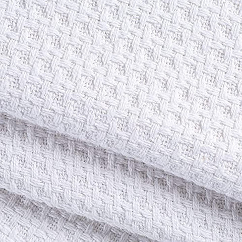 HOME 100% Cotton Bed Blanket, Breathable Bed Blanket King Size, Cotton Thermal Blankets King, Perfect for Layering Any Bed for All Season, White