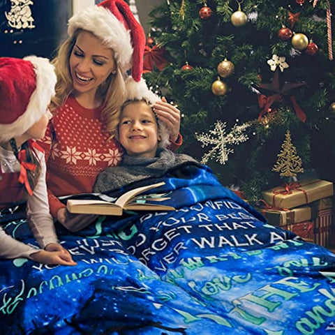 Son Gift Blanket from Mom, to My Son Blanket, Son Gifts from Mom Mother, Wolf Throws Blanket Super Soft Flannel Blanket for Graduation Valentines Day Wedding Birthday Gifts 60''x50''