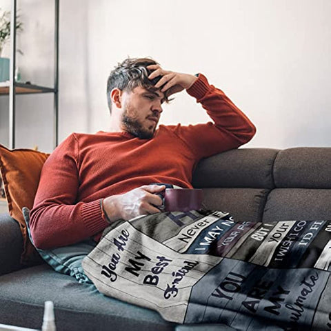 Husband Gifts from Wife Blanket - Gifts for Him Husband 60" x 50" Blankets - Best Husband Gifts for Men - Future Gifts for Husband Who Has Everything - Valentines Anniversary Birthday Gift Ideas