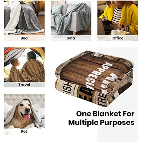 Grandpa Gifts Gifts for Grandpa Blanket 50"x60", Grandpa Birthday Gifts from Granddaughter Soft Cozy Flannel Throw Blanket Christmas for Grandfather