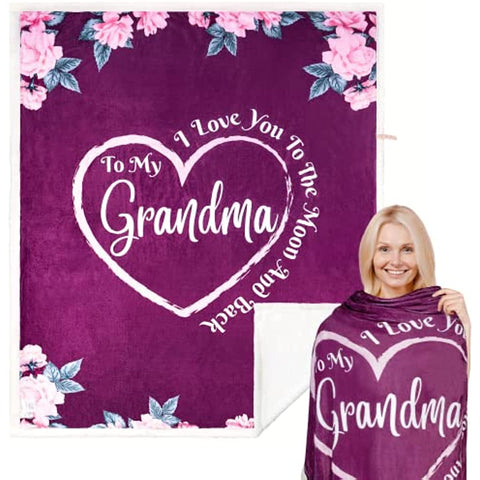 Gifts for Grandma Birthday Gifts, Christmas Grandma Gifts, Thoughtful Gifts for Grandma, Birthday Gifts for Grandma, Best Grandma Gifts from Grandchildren, Grandmother Gifts Ideas - Grandma Blanket