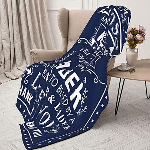 Boss Gifts for Men Blanket Boss Day Gift Birthday Christmas Retirement 50X60in Flannel Throw Blanket, Blue