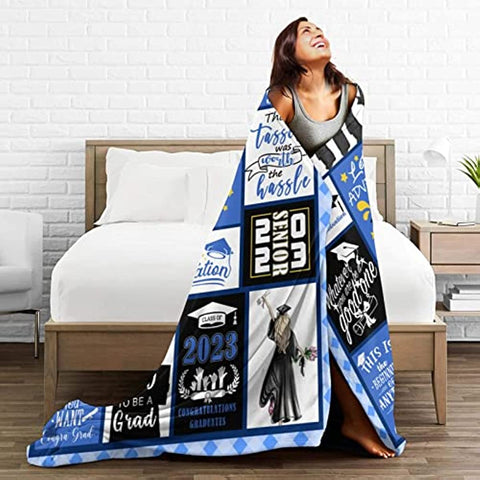 Graduation Gifts 2023, Graduation Blanket, Graduation Class of 2023 Graduation Decorations Throw Blanket for Daughter Niece Granddaughter Sister 60" x 50"inch