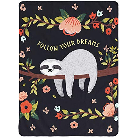 Sloth Print Throw Blanket Smooth and Soft Blanket Kid Baby for Sofa Chair Bed Office Travelling Camping 50"x60"