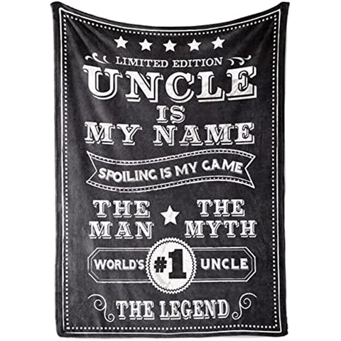 Gifts for Uncle, Throw Blanket for Uncle, Presents from Niece and Nephew for Christmas, Birthday, Father's Day - 50" x 65"