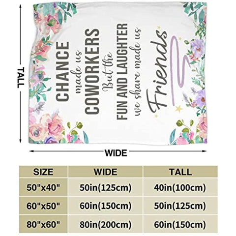 Retirement Gifts for Women Farewell Gifts for Coworkers Blanket Throws Blankets Gifts for Colleague Retired Holiday Birthday 50x60 in