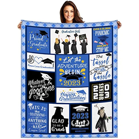 Graduation Gifts 2023, Graduation Blanket, Graduation Class of 2023 Graduation Decorations Throw Blanket for Daughter Niece Granddaughter Sister 60" x 50"inch