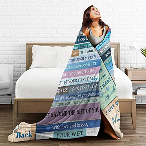 Gifts for Husband, for Him,Husband Birthday Gift,You are My Life Blanket 60"x 80"to My Husband from Wife