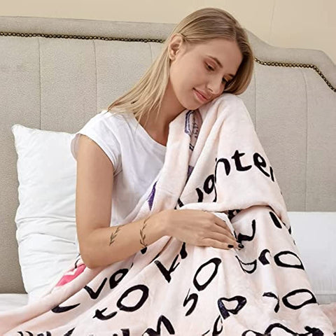 Mothers Day Birthday Gifts for Daughter-Daughter Throw Blanket,Daughter Gifts,Daughter Gifts from Dad,Birthday Gifts for Daughter Adult,Daughter Blanket 55"X70"