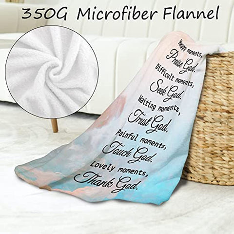 Christian Gifts for Women Healing Soft Blanket with Inspirational Religious Lightweight Cozy Plush Throw Blanket for Couch Get Well Soon Gifts for Women Men 40 x 50 inch