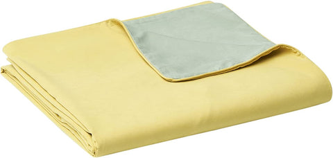 Cooling Bamboo & Cozy Velvet Dual-Sided Duvet for Weighted Blankets (80''x87'') - Blue Grey Print