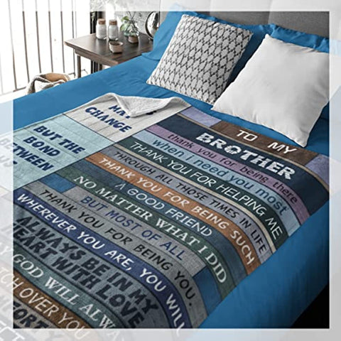 Gift for Brother Blanket - Brother Gifts from Sister - Brother Sister Gift - Gifts for a Brother - Big Brother Gift - Gifts for Brother Adult Birthday,Graduation, for Brother from Brother 60x50in