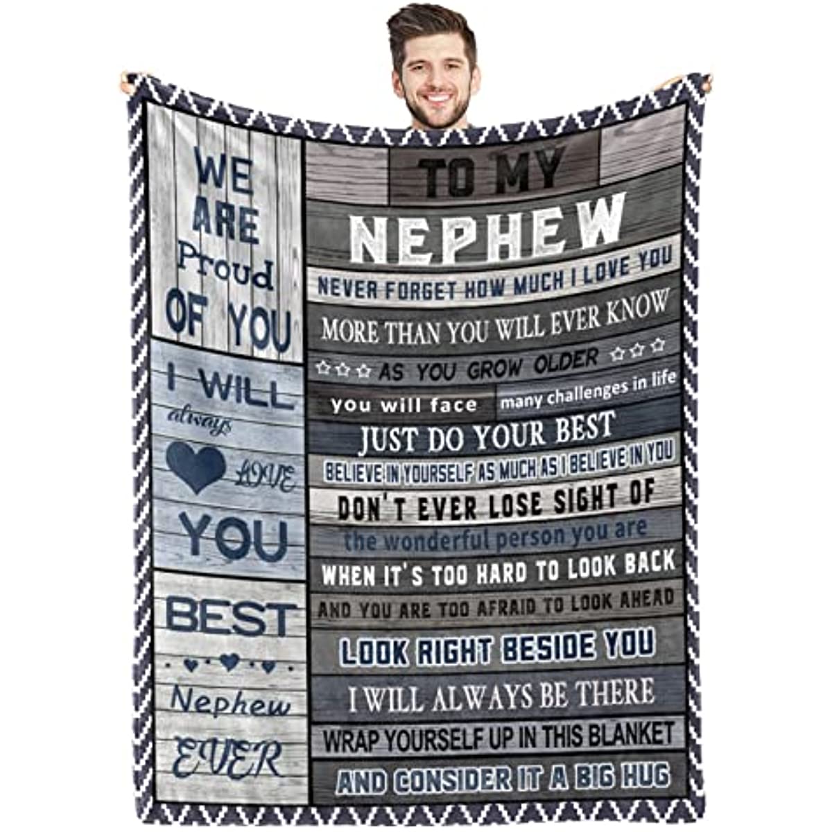 Nephew Gifts from Auntie, Gift for Nephew Blanket, Nephew Gifts from Aunt Uncle, to My Nephew Gifts, Best Nephew Ever Graduation Birthday Christmas Blanket Gifts 60" x50