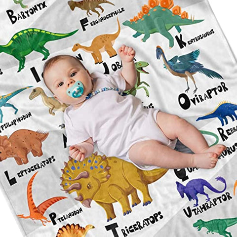 Dinosaur Blanket for Boys Soft Cozy Flannel Warm Kids Dinosaur Throw Blanket Unique Gifts Dinosaur Room Decor Blanket for Teens Kids for Couch Sofa Bed Dino Blanket for Girls Teens 50"x60"