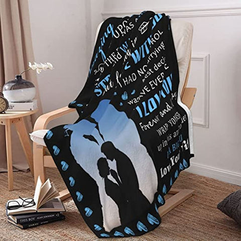 Fathers Day Birthday Gift for Husband, Gifts for Husband from Wife Blanket, Anniversary Birthday Gifts for Him Husband, Husband Gifts from Wife, to My Husband Blanket from Wife, 60"x50"