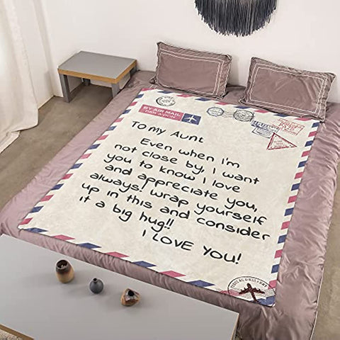 Aunt Mother Day Birthday Gifts-Aunt Gifts from Niece,Aunt Blanket Gifts,Birthday Gifts for Aunt