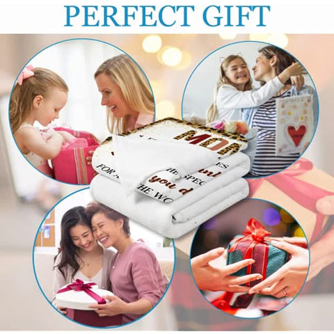 Gifts for Mom from Daughter Son, Blanket for Mom Mother, Birthday Christmas Newyear Gifts Idea, Throw Blankets for Women Blanket